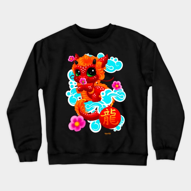 Year of the Dragon (red) Crewneck Sweatshirt by MetroInk